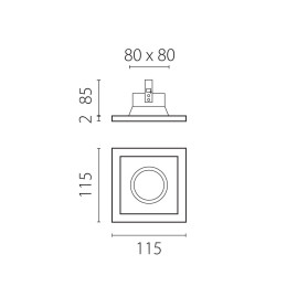 Комплект со светильником Lightstar Domino Quadro (214517+214506+214006) D51706WMOD