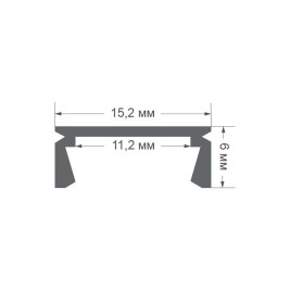 Профиль накладной черный 2м. Apeyron 08-01-01Ч