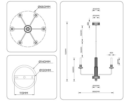 Люстра Ambrella Light HIGH LIGHT LH53124