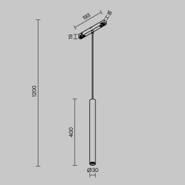 Трековый светильник Maytoni Technical TR226-4-5WTW-M-DSZ-B