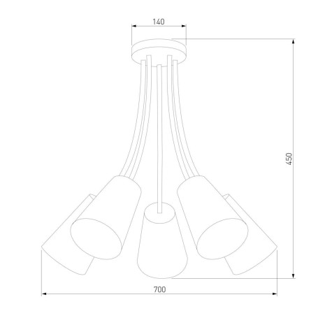 Потолочный светильник TK Lighting 2107 Wire Colour