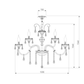 Подвесная люстра Bogates 124/10+5 Strotskis