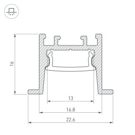 Профиль Arlight SL-Comfort-2316-F-2000 Anod Black 031769