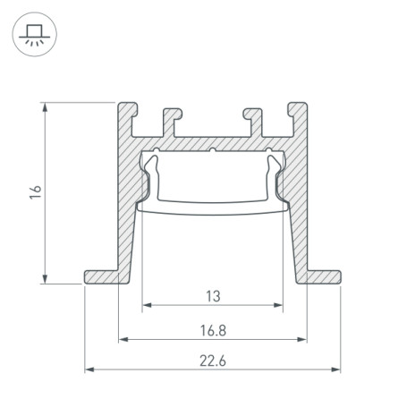 Профиль Arlight SL-Comfort-2316-F-2000 Anod Black 031769