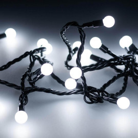 Уличная светодиодная гирлянда Ardecoled шарики 230V белый ARD-Ball-Classic-D13-20000-Black-200Led White 025577
